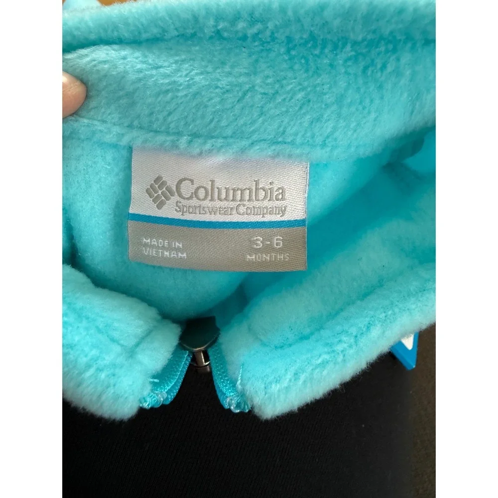 NWT Columbia baby blue‎ full zip fleece sweater